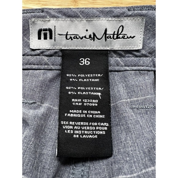 Travis Mathew Men's Size 36‎ Chino Shorts Heathered Gray Polyester Blend - Picture 2 of 3